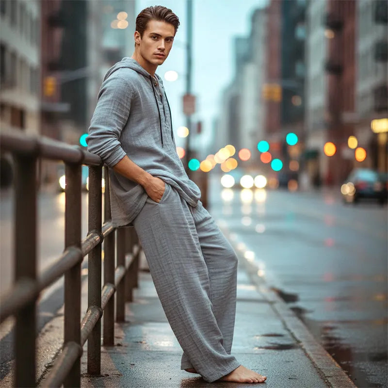 🧢👕 Kapuzen-Sweatshirt & Hose Set – Locker & Bequem für Casual Tage 🛋️😌 Perfekt für gemütliche Stunden zuhause oder entspannte Ausflüge. Nachhaltig, langlebig & made with care.