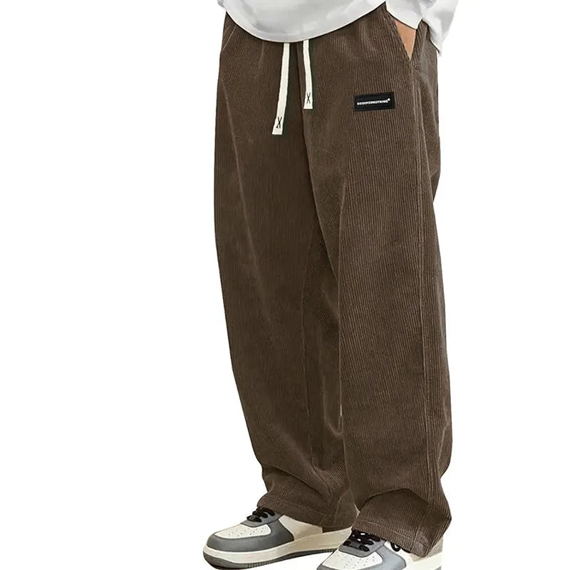🔥Solange der Vorrat reicht 40 % Rabatt!🎉Herrenhose mit lockerer Passform, Kordelzug und Taschen