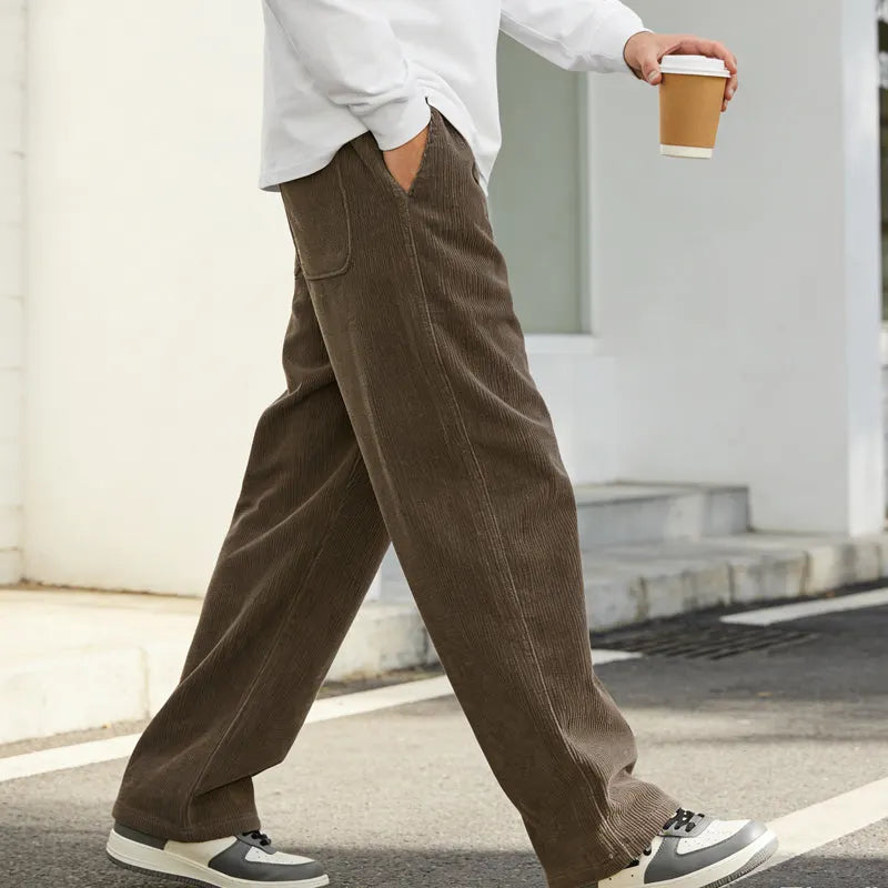 🔥Solange der Vorrat reicht 40 % Rabatt!🎉Herrenhose mit lockerer Passform, Kordelzug und Taschen