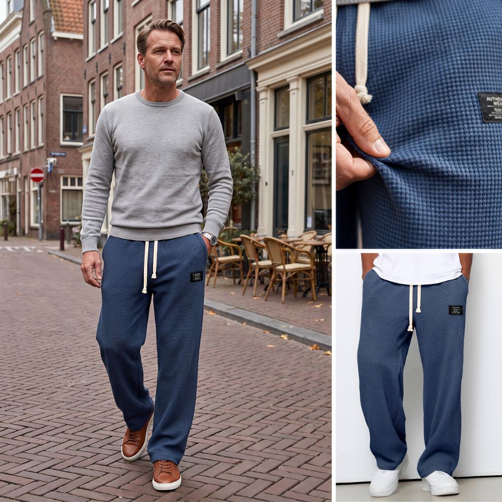 🎉PROMO 2026🎉-66% ! Pantalon large confortable pour homme avec taille ajustable