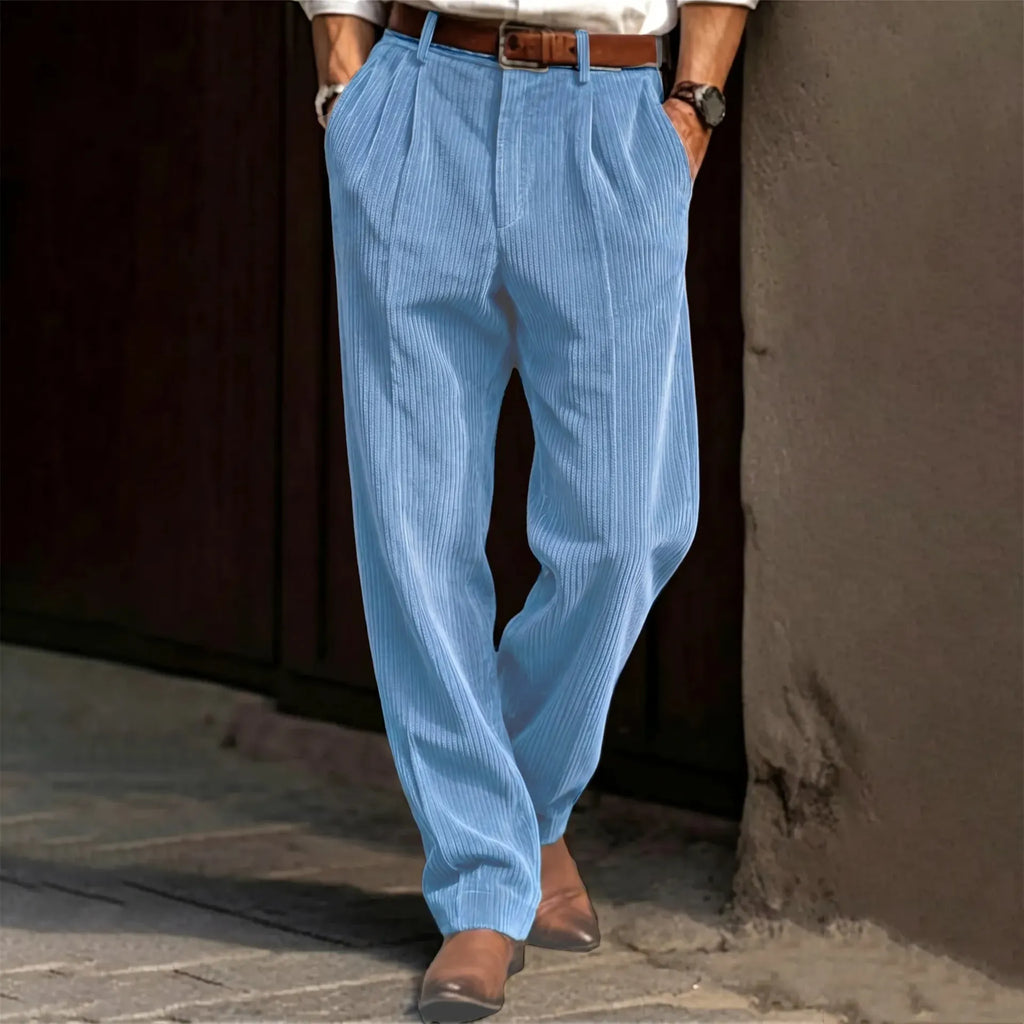 Men's Casual Solid-Color Corduroy Pants
