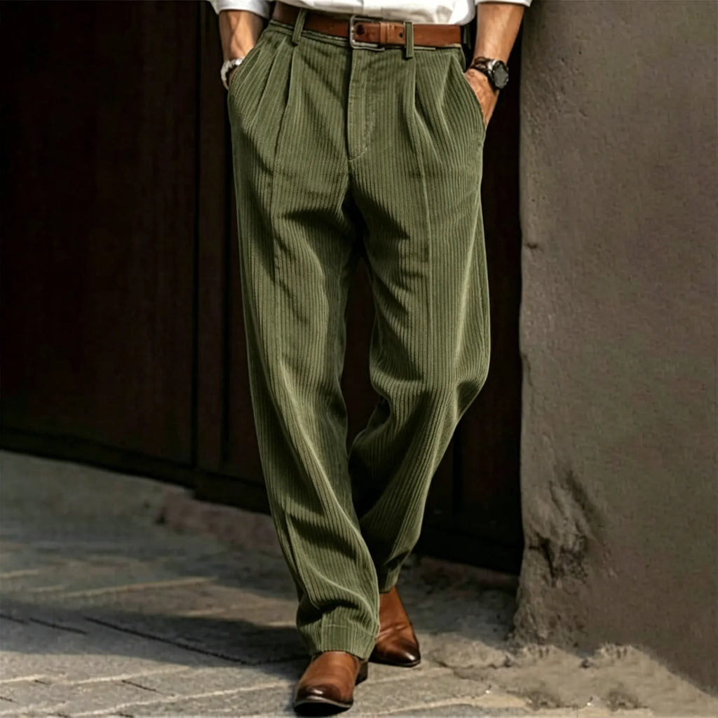 Men's Casual Solid-Color Corduroy Pants