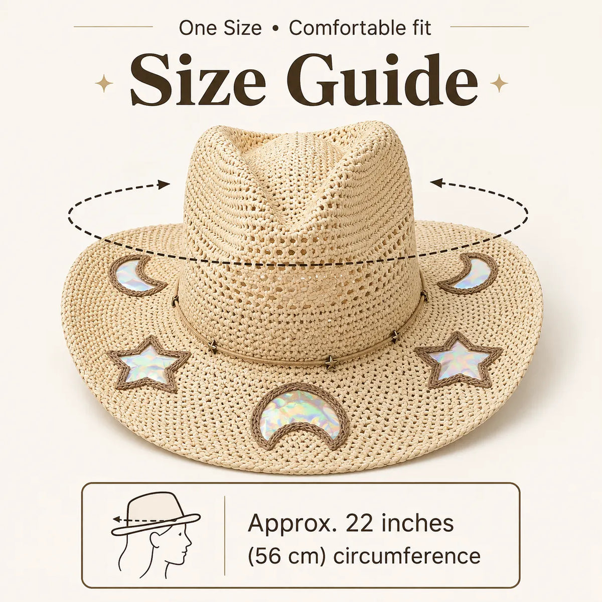 Suncatcher Cowgirl Straw Prism Hat