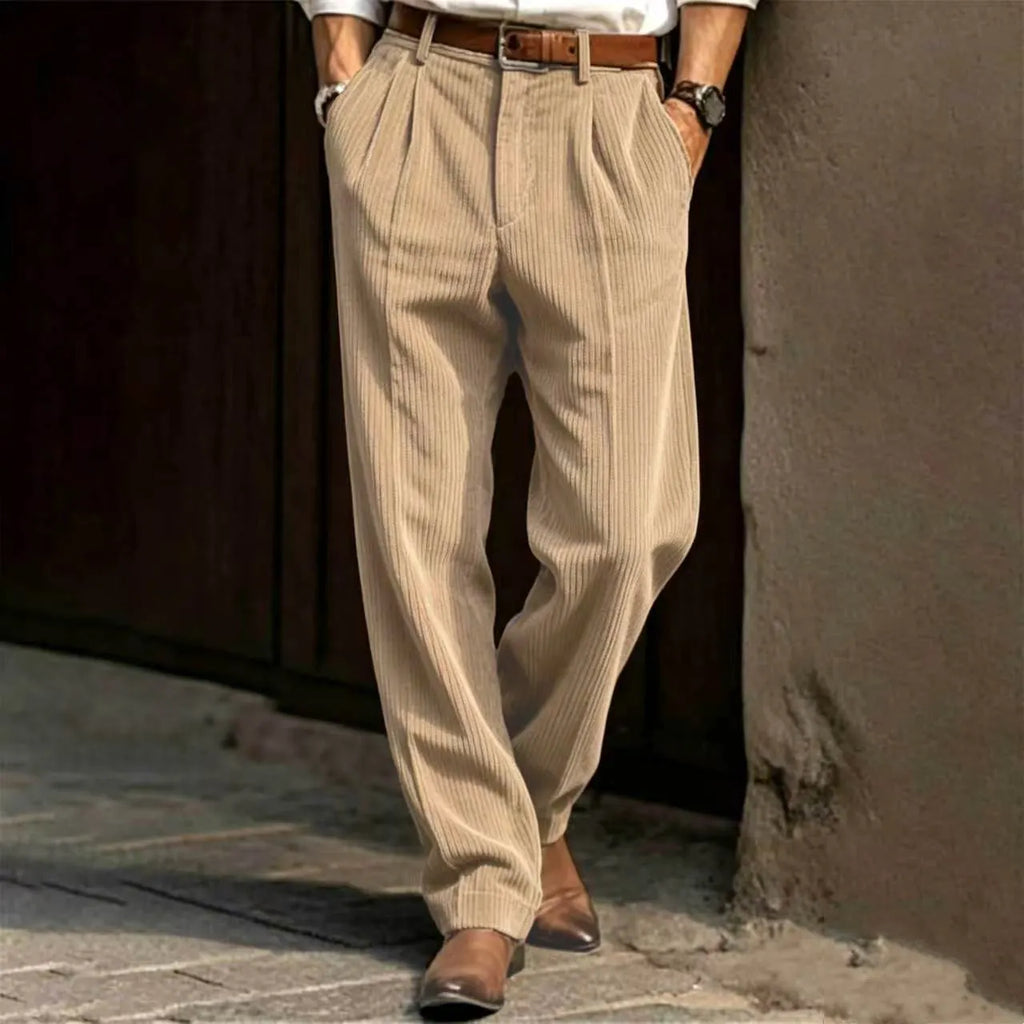Men's Casual Solid-Color Corduroy Pants
