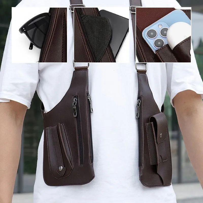 🔥Heißer Neujahrsverkauf🔥Diebstahlsichere taktische Tasche mit doppeltem Schultergurt und mehreren Taschen