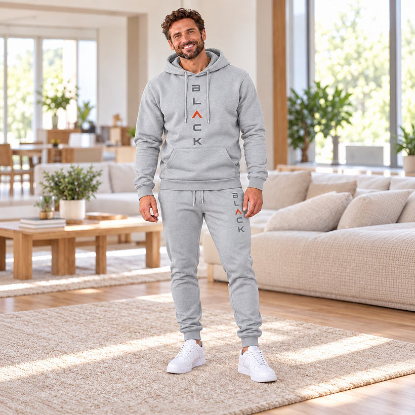Men's Casual Athletic Hoodie & Jogger Pants 2-Piece Set