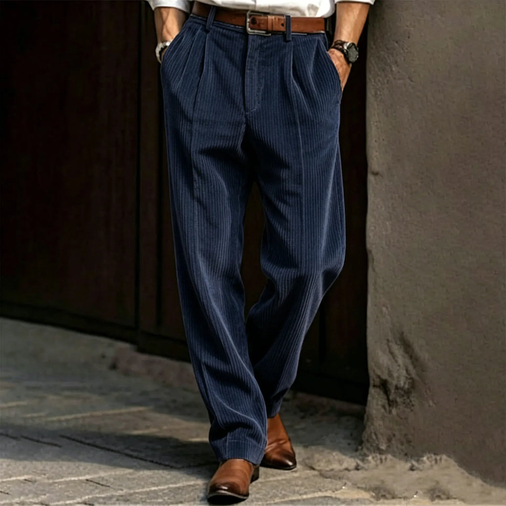 Men's Casual Solid-Color Corduroy Pants