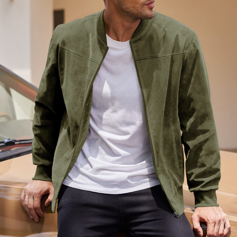 🎒 LIMITED‑TIME 77% OFF! ⚡ Vintage Suede Bomber Jacket – Premium Suede Fabric, Classic Fit, Retro Style ✨