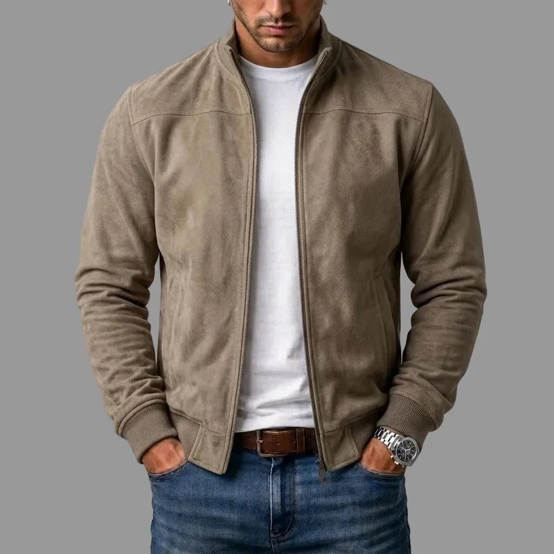 🎒 LIMITED‑TIME 77% OFF! ⚡ Vintage Suede Bomber Jacket – Premium Suede Fabric, Classic Fit, Retro Style ✨