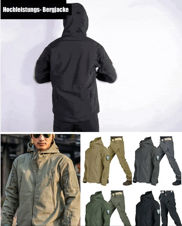 Taktisches Softshell-Jacken- und Hosen-Set • Wasserdicht • Winddicht • Isoliert • Für Winter und Geländeeinsatz geeignet