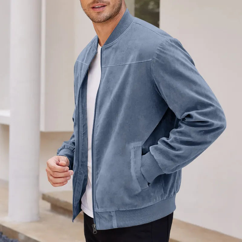 🎒 LIMITED‑TIME 77% OFF! ⚡ Vintage Suede Bomber Jacket – Premium Suede Fabric, Classic Fit, Retro Style ✨