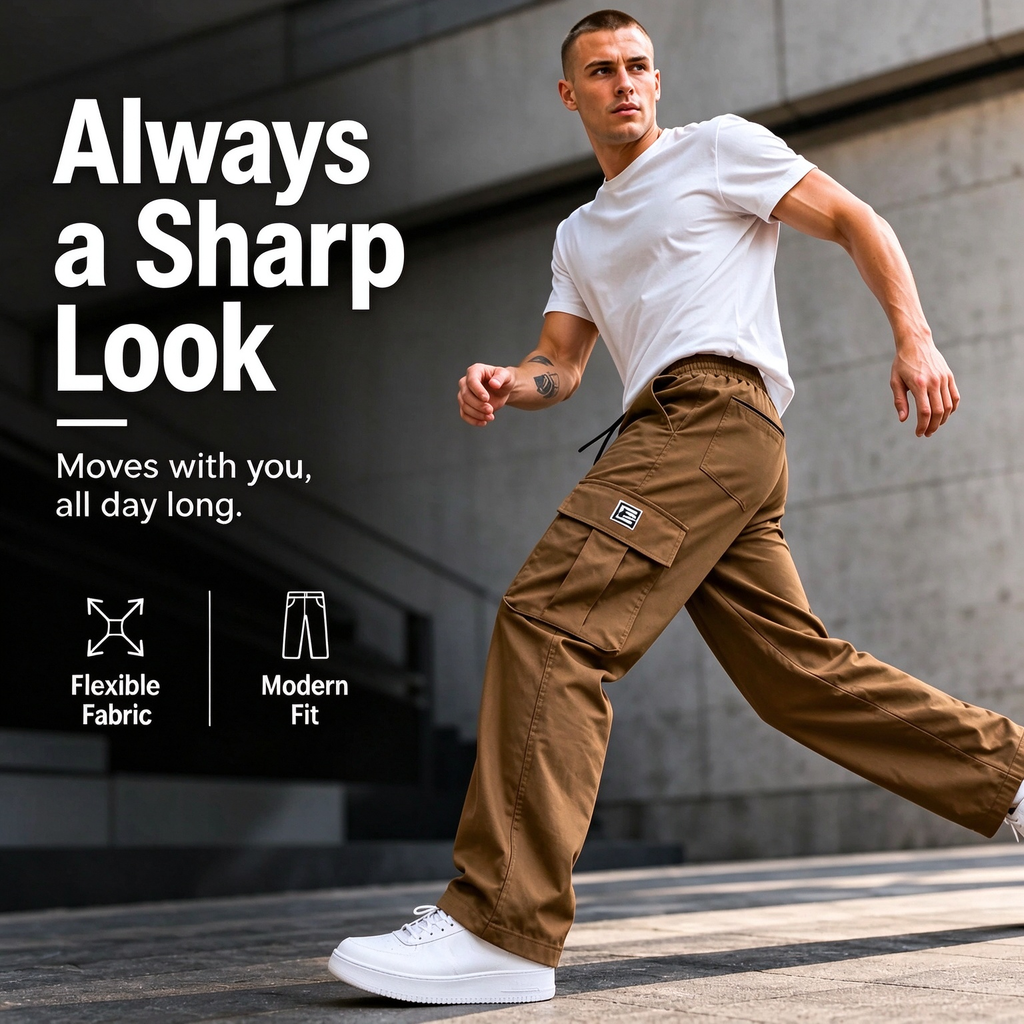⏳ LAST DAY 66% OFF! 🔥Men’s Relaxed Fit Cargo Pants | Multi-Pocket