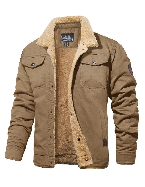 Men's Cotton jacket with Sherpa lining