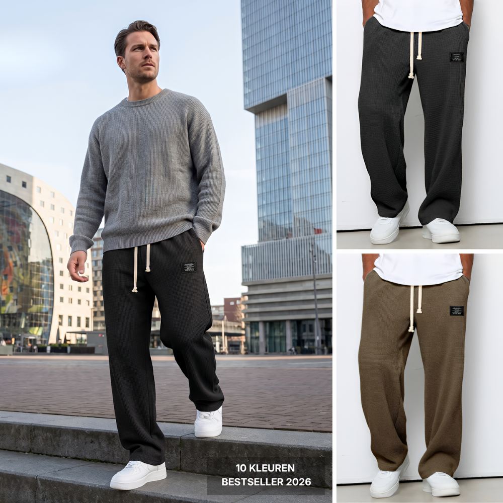 🎉PROMO 2026🎉-66% ! Pantalon large confortable pour homme avec taille ajustable