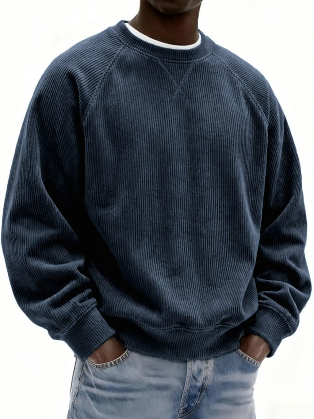 ⏳LAST DAY 66% OFF! 🔥Men's Corduroy Casual Crew Neck Sweatshirt