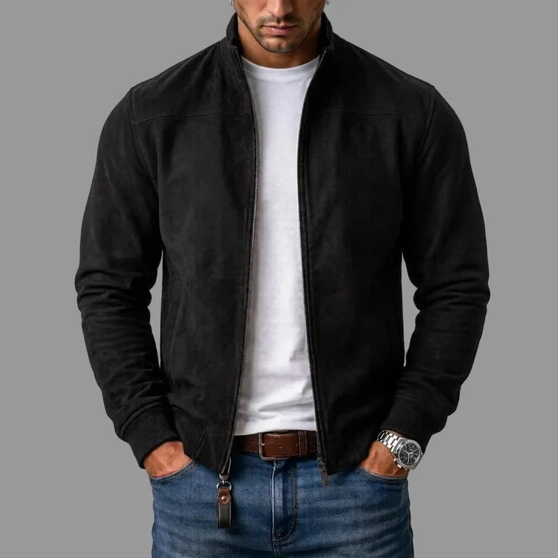 🎒 LIMITED‑TIME 77% OFF! ⚡ Vintage Suede Bomber Jacket – Premium Suede Fabric, Classic Fit, Retro Style ✨