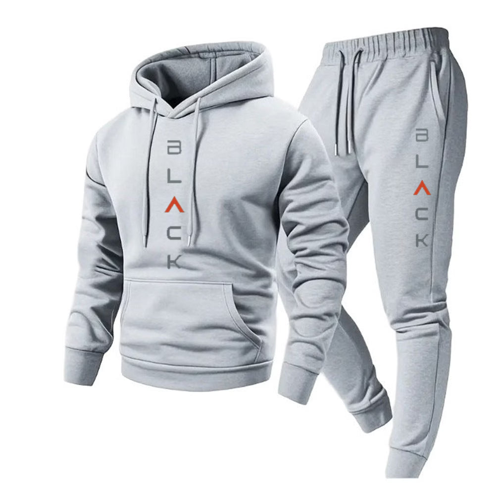 Men's Casual Athletic Hoodie & Jogger Pants 2-Piece Set