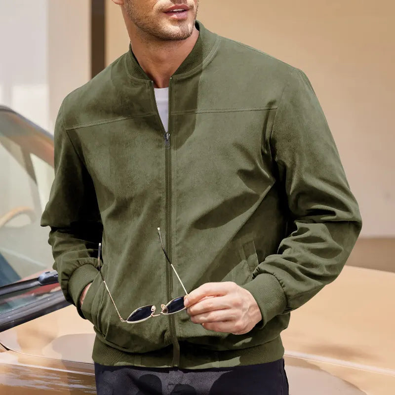 🎒 LIMITED‑TIME 77% OFF! ⚡ Vintage Suede Bomber Jacket – Premium Suede Fabric, Classic Fit, Retro Style ✨