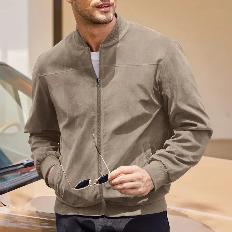 🎒 LIMITED‑TIME 77% OFF! ⚡ Vintage Suede Bomber Jacket – Premium Suede Fabric, Classic Fit, Retro Style ✨