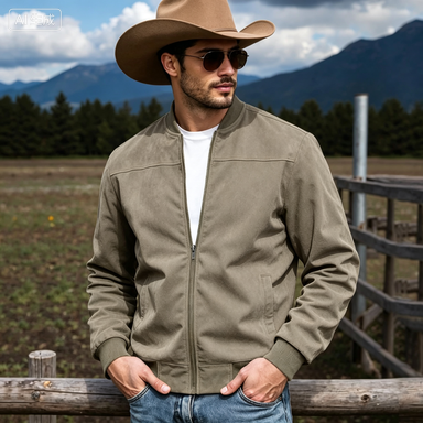 🎒 LIMITED‑TIME 77% OFF! ⚡ Vintage Suede Bomber Jacket – Premium Suede Fabric, Classic Fit, Retro Style ✨