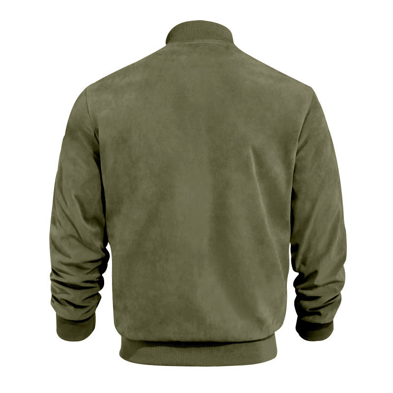 🎒 LIMITED‑TIME 77% OFF! ⚡ Vintage Suede Bomber Jacket – Premium Suede Fabric, Classic Fit, Retro Style ✨