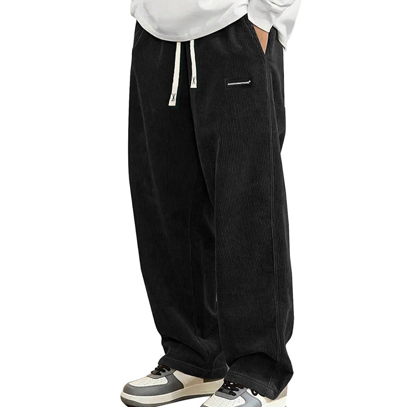 🔥Solange der Vorrat reicht 40 % Rabatt!🎉Herrenhose mit lockerer Passform, Kordelzug und Taschen