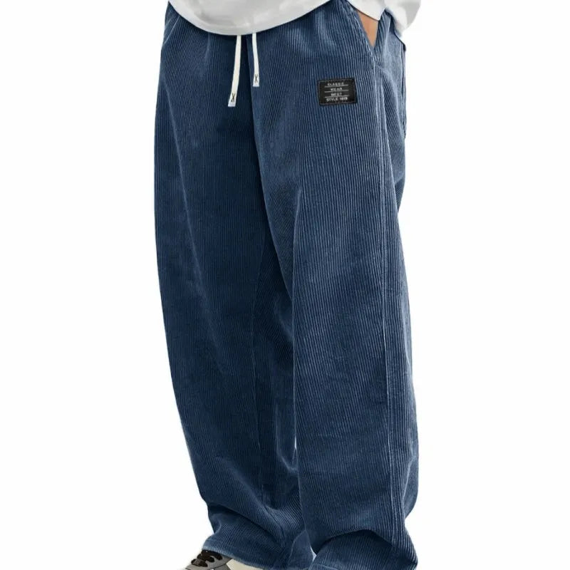 🔥Solange der Vorrat reicht 40 % Rabatt!🎉Herrenhose mit lockerer Passform, Kordelzug und Taschen
