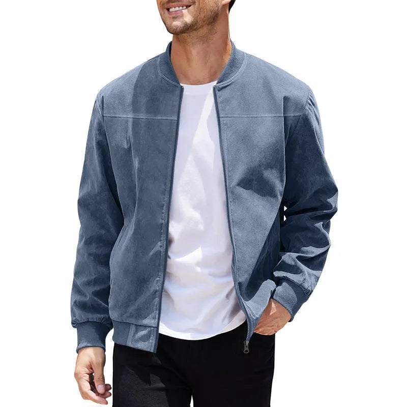 🎒 LIMITED‑TIME 77% OFF! ⚡ Vintage Suede Bomber Jacket – Premium Suede Fabric, Classic Fit, Retro Style ✨
