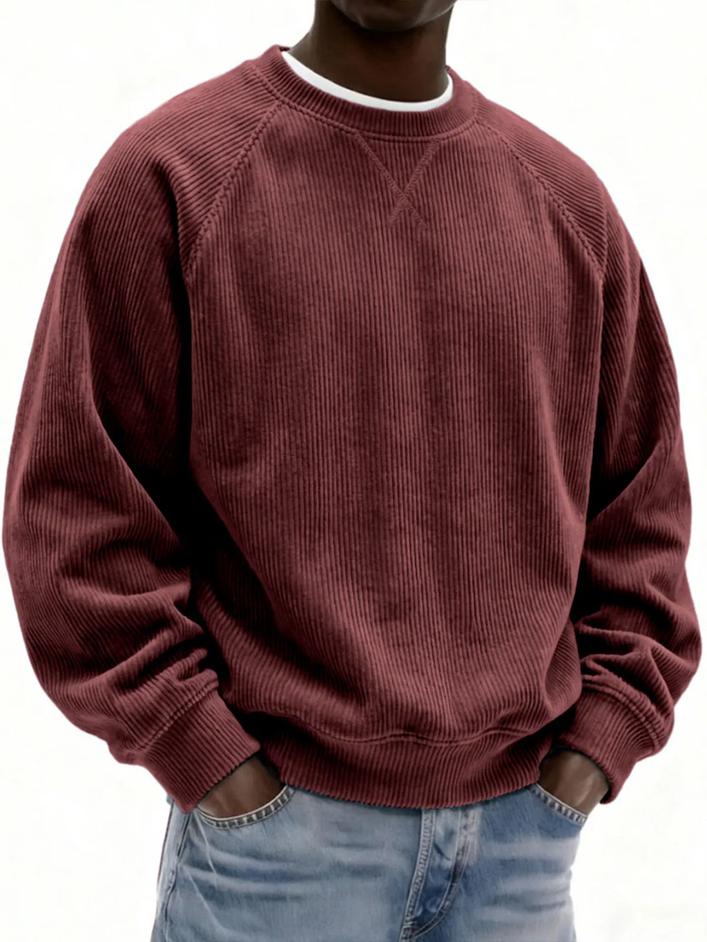 ⏳LAST DAY 66% OFF! 🔥Men's Corduroy Casual Crew Neck Sweatshirt