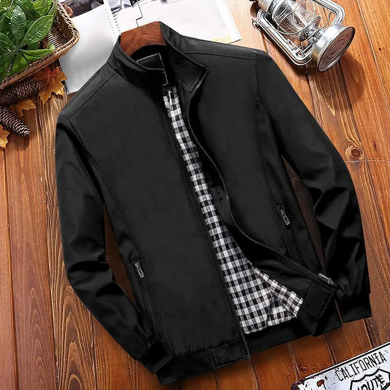 🧥 50% RABATT! 🔥 Herren Stehkragen-Jacke – Warmes & Gemütliches Karomuster-Futter, Strapazierfähig & Perfekt Für Kühle Tage 🧣