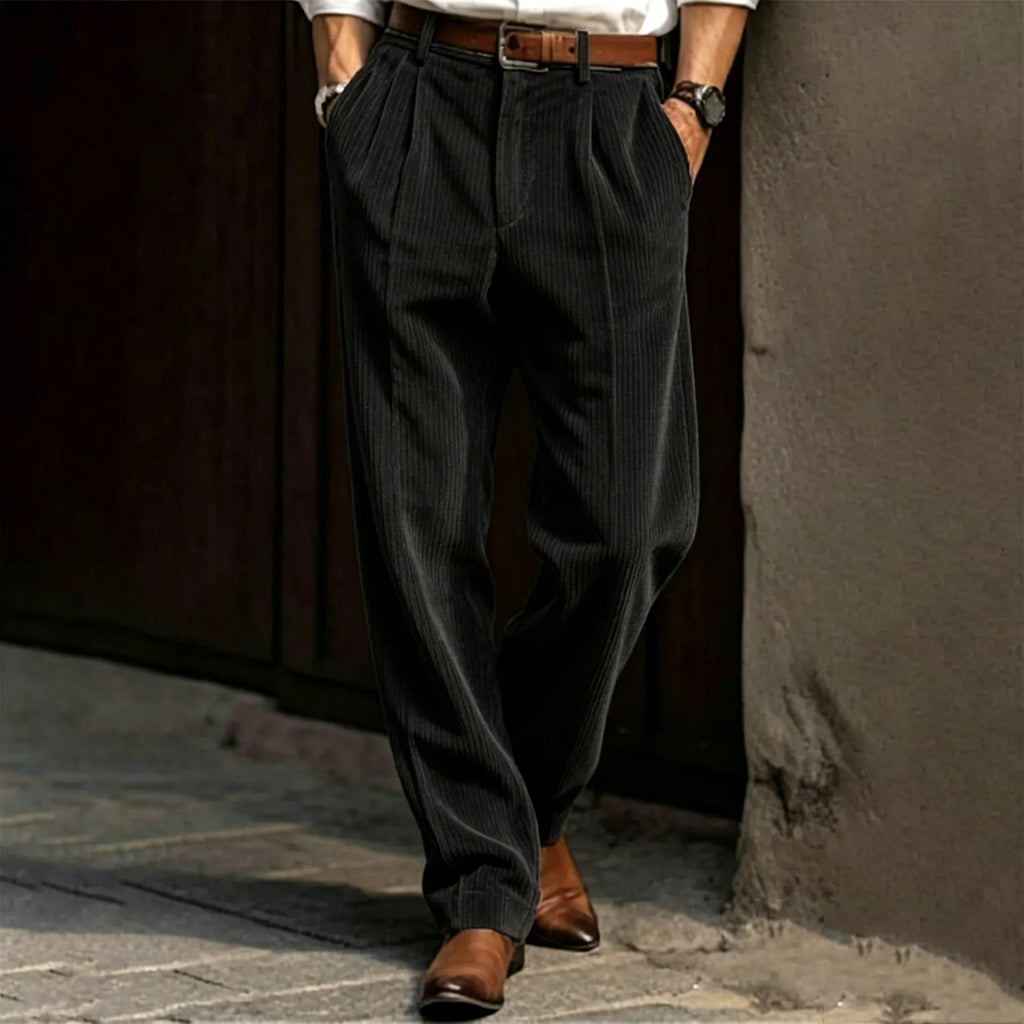Men's Casual Solid-Color Corduroy Pants