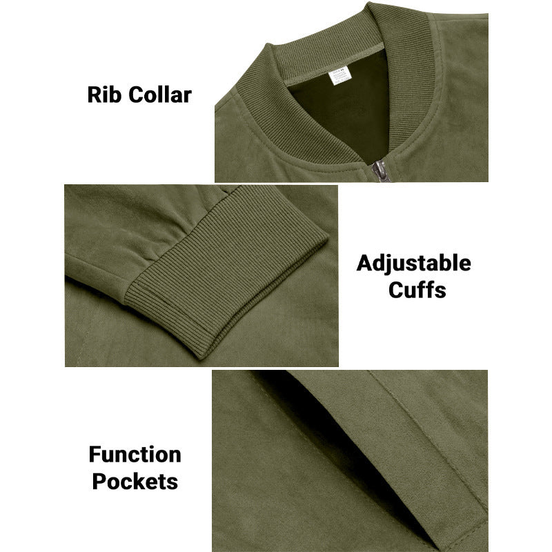 🎒 LIMITED‑TIME 77% OFF! ⚡ Vintage Suede Bomber Jacket – Premium Suede Fabric, Classic Fit, Retro Style ✨