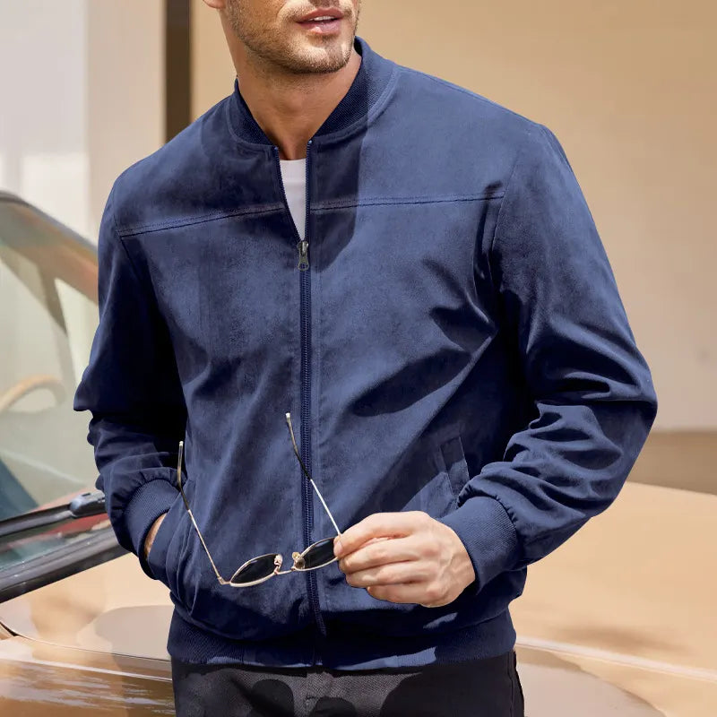 🎒 LIMITED‑TIME 77% OFF! ⚡ Vintage Suede Bomber Jacket – Premium Suede Fabric, Classic Fit, Retro Style ✨
