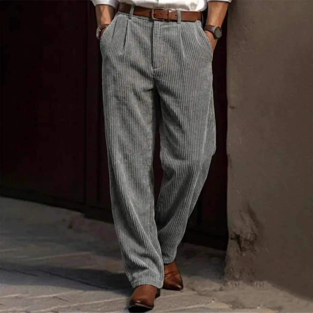 Men's Casual Solid-Color Corduroy Pants